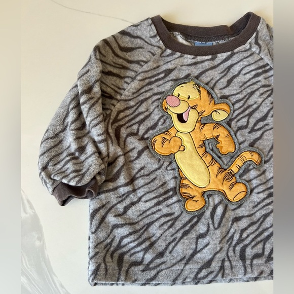 Disney Baby Tigger Gray and Brown Long Sleeve Sweater Top 6-12M - Picture 1 of 6